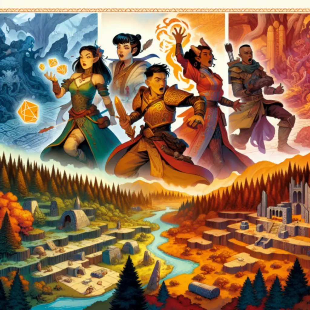 Ilustracja orientalnego bazaru i karawan w świecie Merchants of the East